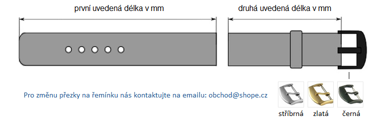 Kožený řemínek na hodinky 0076.001 | SHOPE.cz