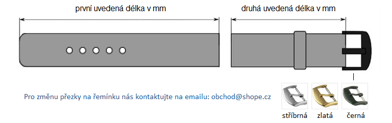 Kožený řemínek na hodinky 025.02 | SHOPE.cz