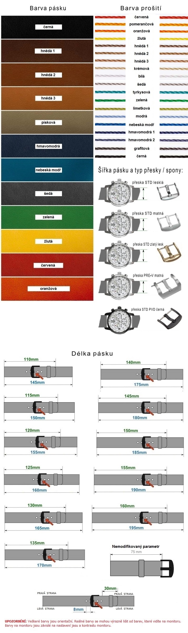 Kožený řemínek na hodinky - modifikace 74 | SHOPE.cz